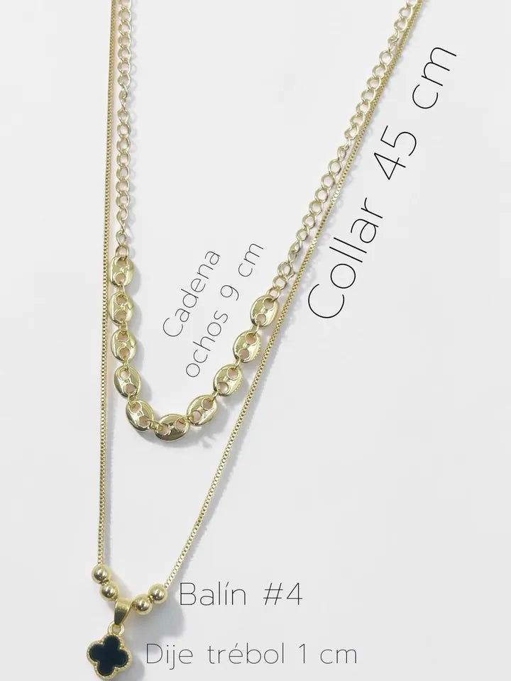 Collar Brillo Cerezado doble con dije de corazón y cereza
Collar femenino con mostacillas checas y dije de cereza con piedras
Collar moderno dorado con diseño doble y dijes románticos