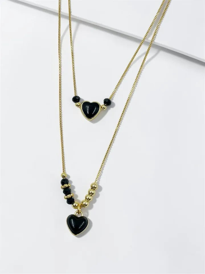 Collar Corazón Duos Dorado