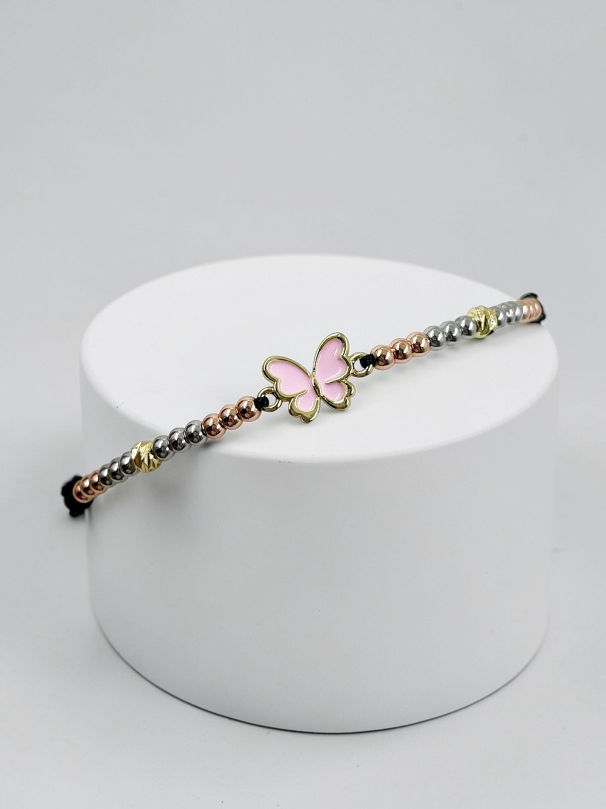 Pulsera Rodio Dije Mariposa