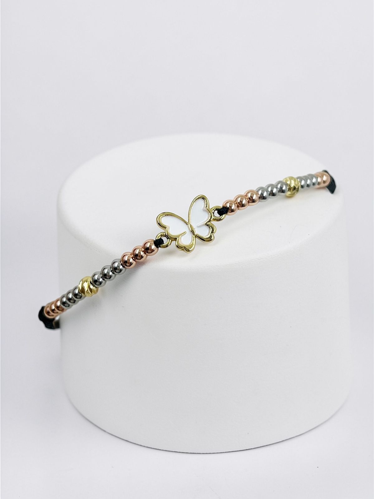 Pulsera Rodio Dije Mariposa