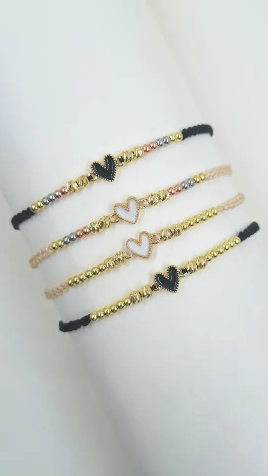 Pulsera Rodio Corazón Indefinido