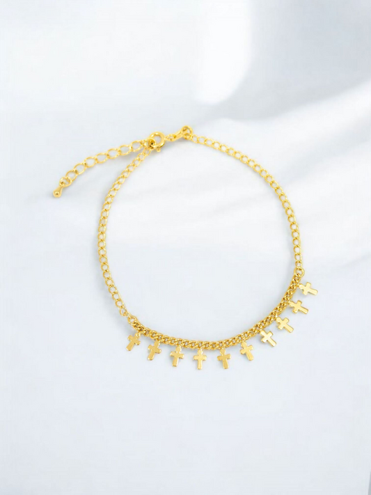 Tobillera Cruces