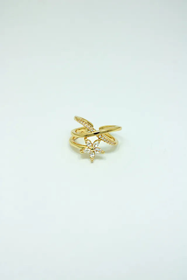 Anillo Flor Destello