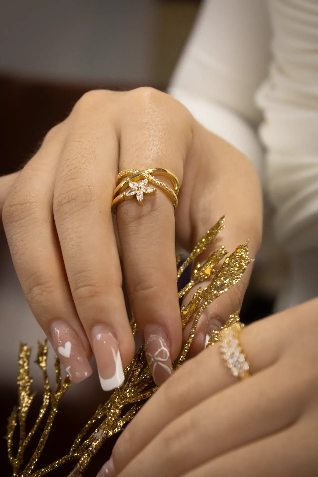 Anillo Flor Destello