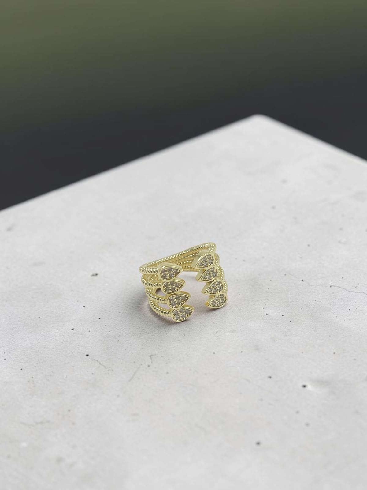 Anillo Gotitas Destello