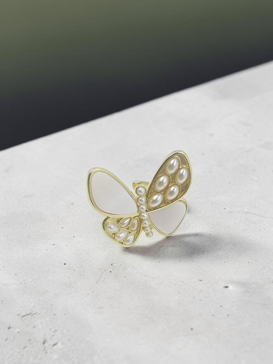 Anillo Mariposa Nacarada Splendor