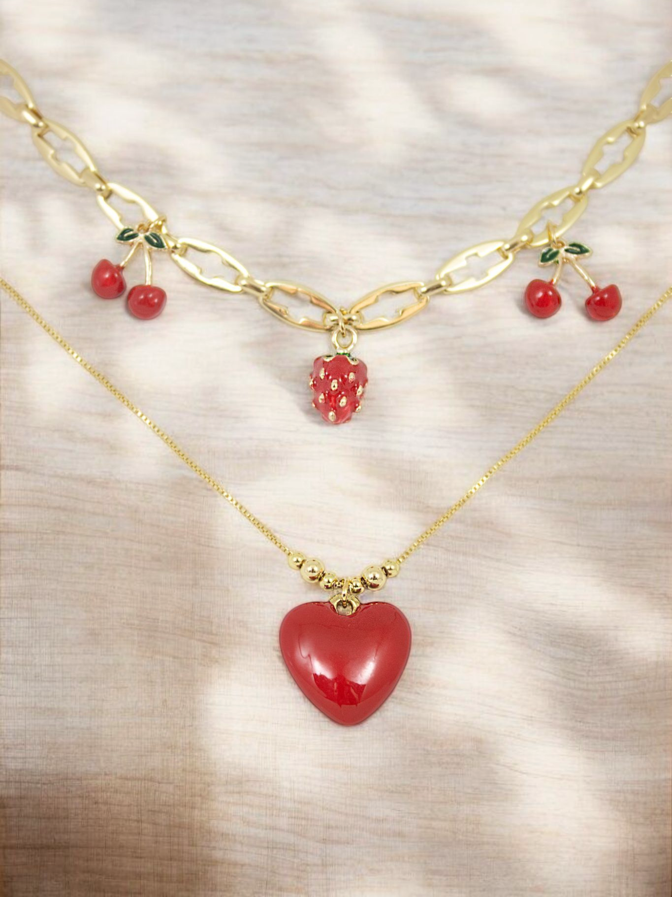 Collar Corazón Cherry