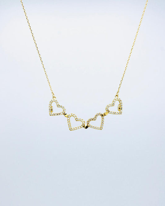 Collar Corazones imantados