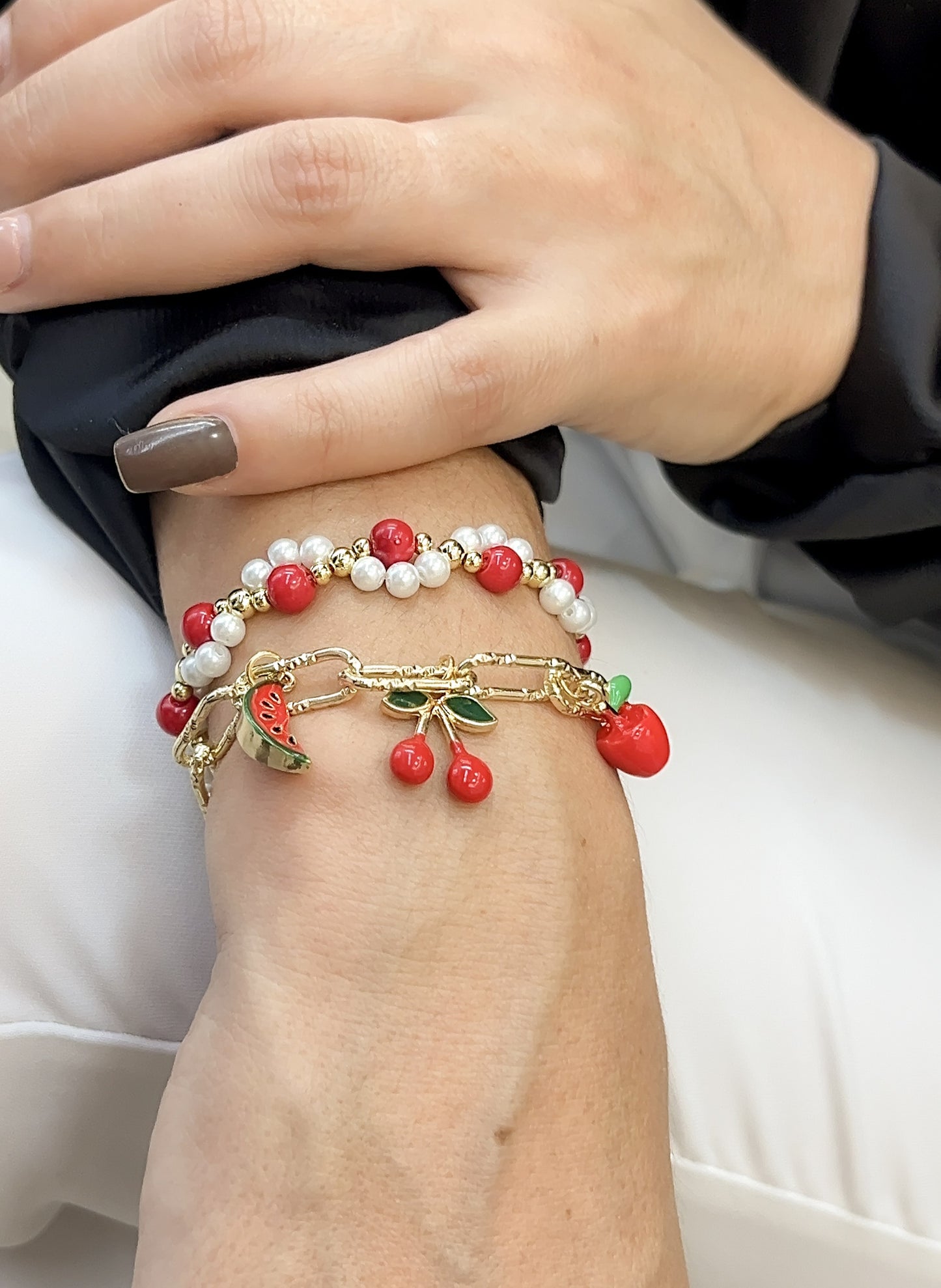 Collar Cereza Cristal
