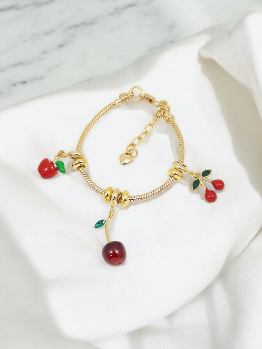 Pulsera Triple Cherry