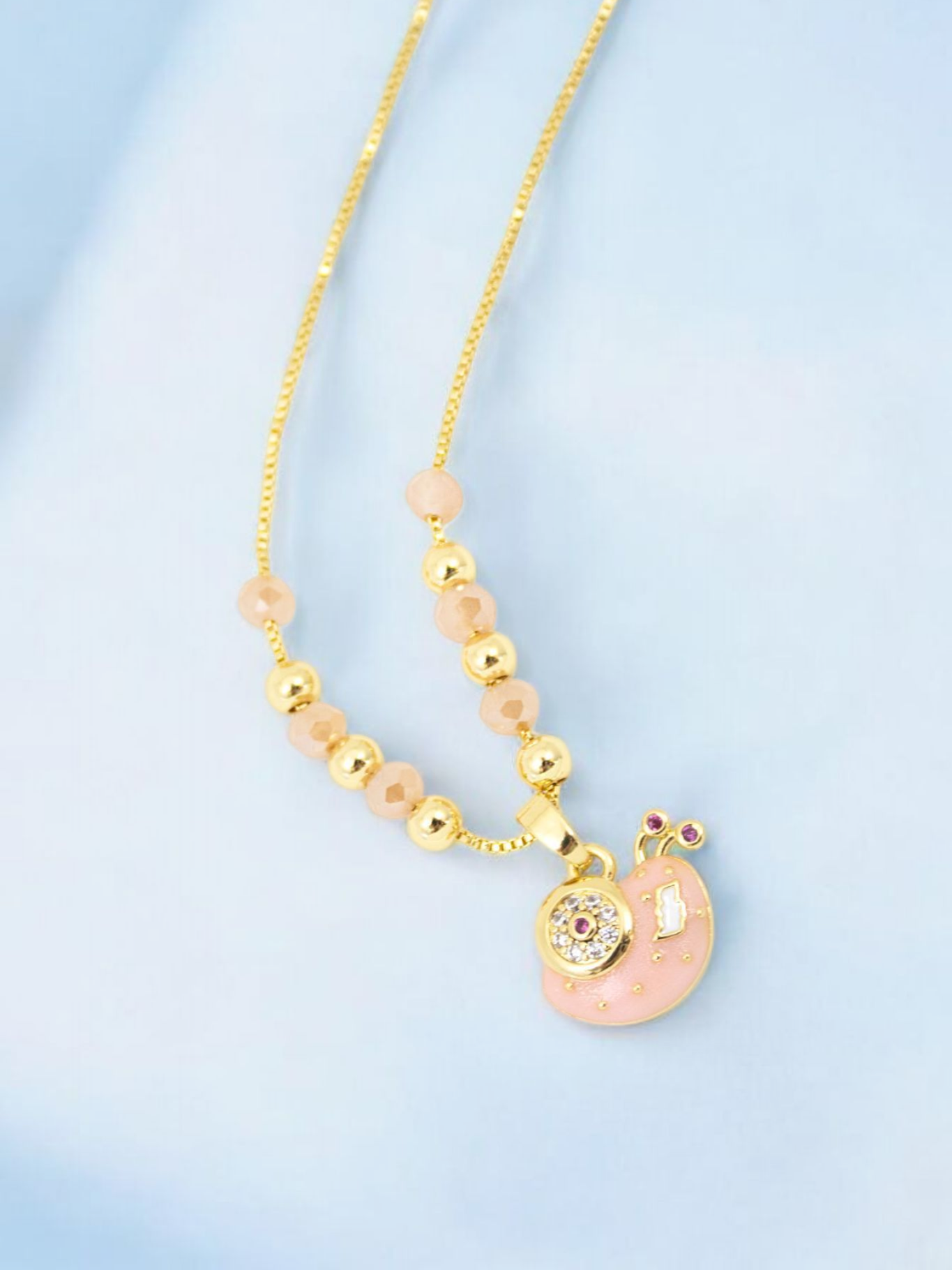 Collar Caracol Rosa