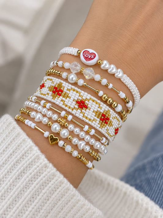 Maxipulsera Love White