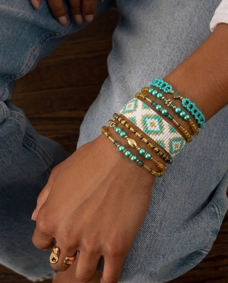 Maxipulsera Raíz Turquesa