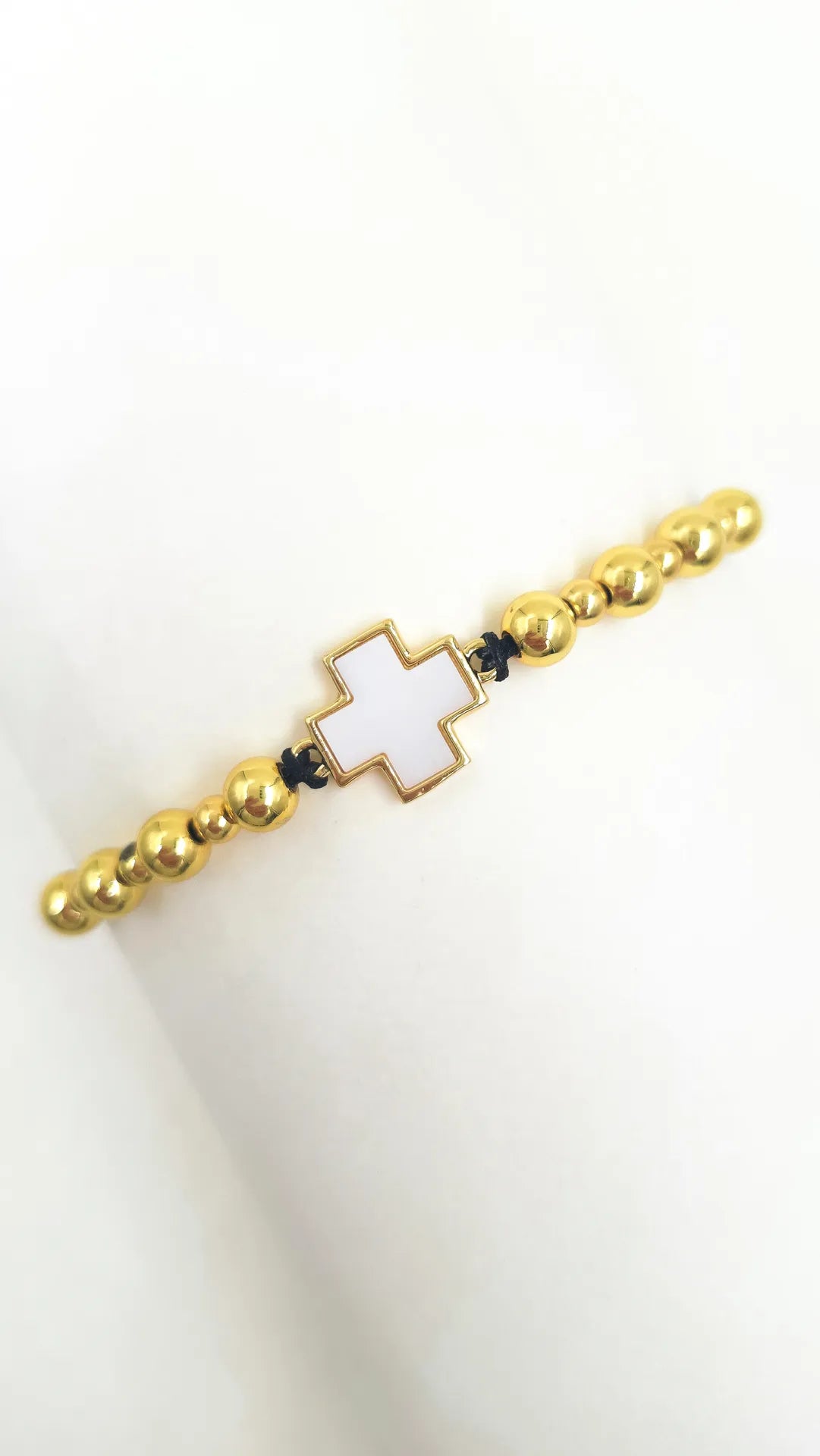 Pulsera Cruz Beige