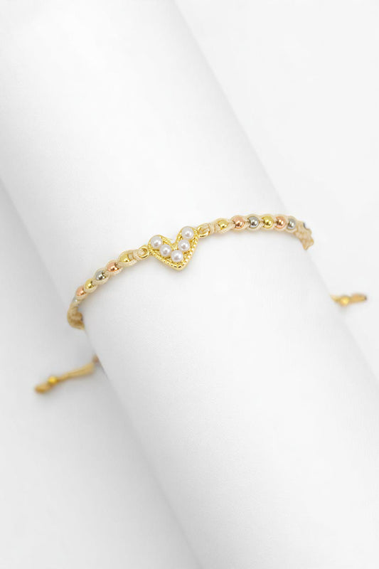 Pulsera Corazón Perlado