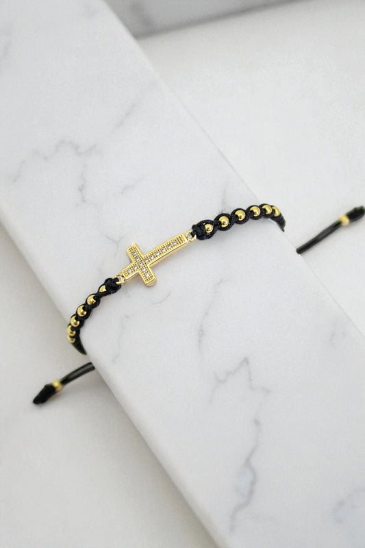 Pulsera Cruz Dorada